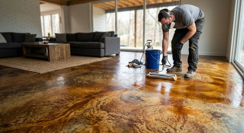 Concrete Floor Staining in Fort Worth, TX