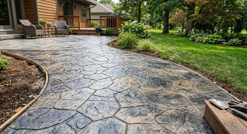 Stamped Concrete Resurfacing in Frisco, TX