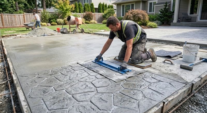 Stamped Concrete Staining in Dallas, TX