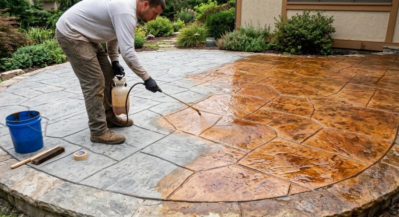 Stamped Concrete Staining in Corpus Christi, TX