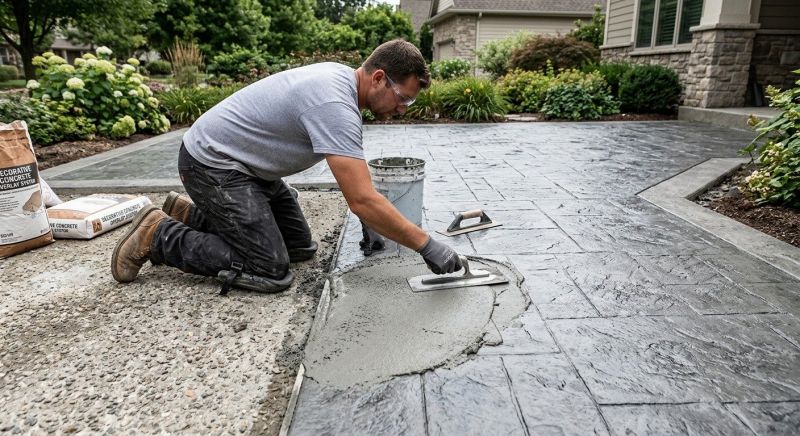 Stamped Overlay Installation in Fort Worth, TX